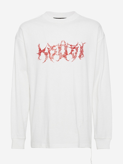 Футболка с длинным рукавом муж Ksubi MFA24TE007 White - 0